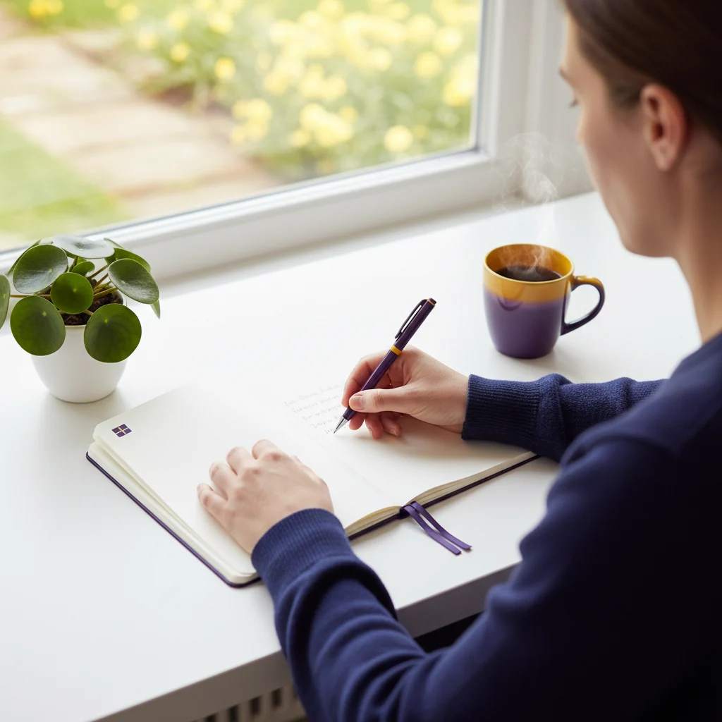 The Calder Wellness editorial team working at a bright desk