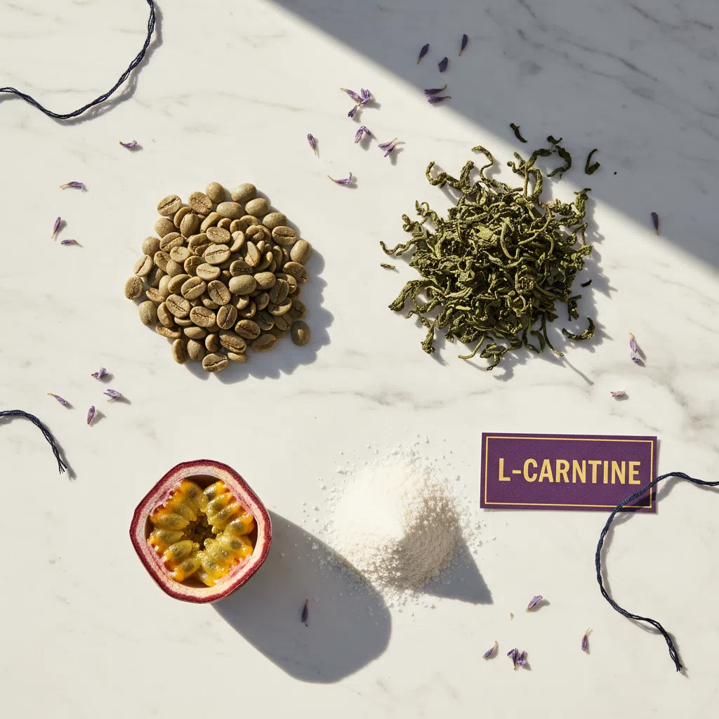 Natural botanical ingredients - green coffee beans, green tea and plant extracts